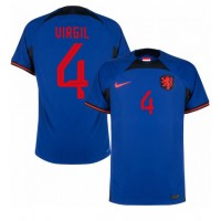 Netherlands Virgil van Dijk #4 Replica Away Shirt World Cup 2022 Short Sleeve